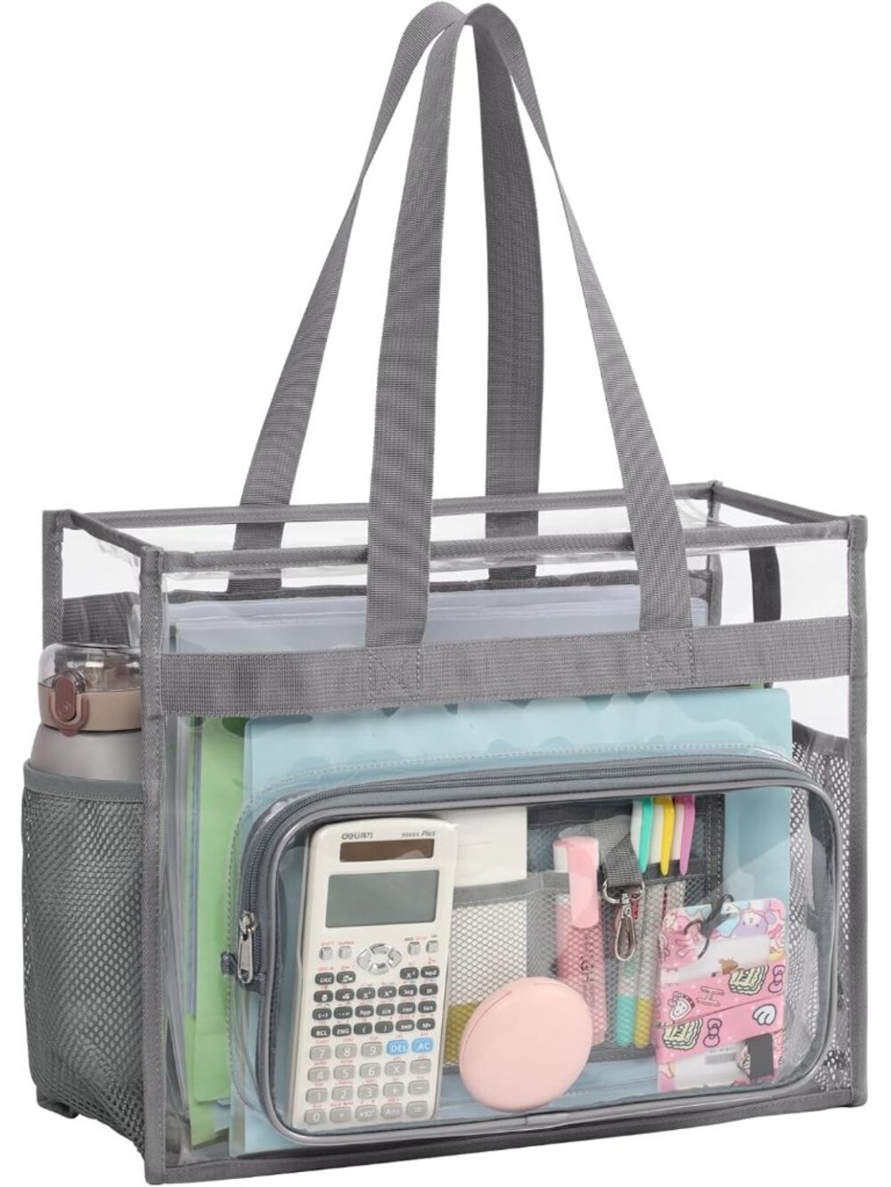 Clear Tote Bag for School - Large Heavy Duty Clear Tote for Girls